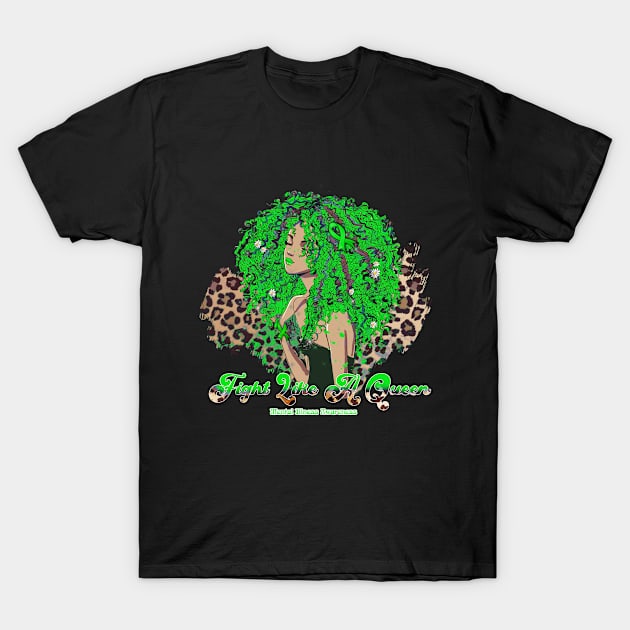 Mental Illness Awareness Black Girl Leopard Supporting gift for Mental Illness warrior T-Shirt by Susan chanel